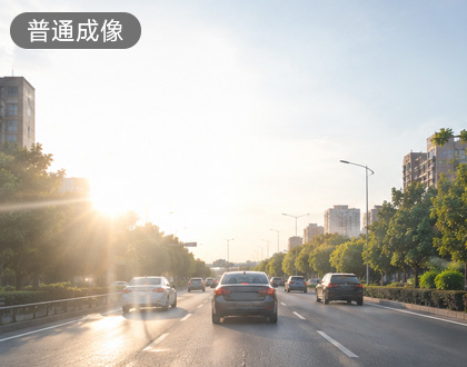 普通摄像头在逆光道路场景下的普通成像效果