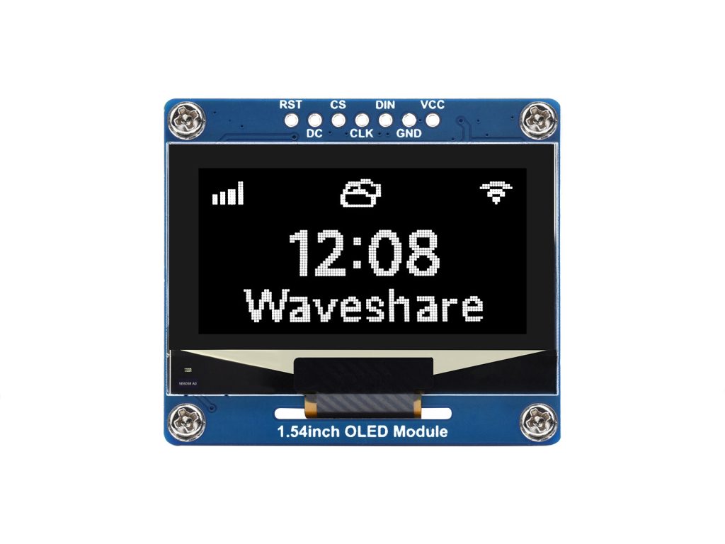 1.54寸OLED模块 128×64分辨率 SPI/I2C通信 黑白显示屏