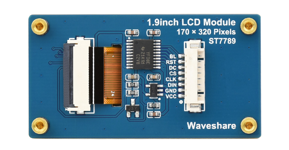 1.9 英寸 LCD 扩展板SPI控制接口