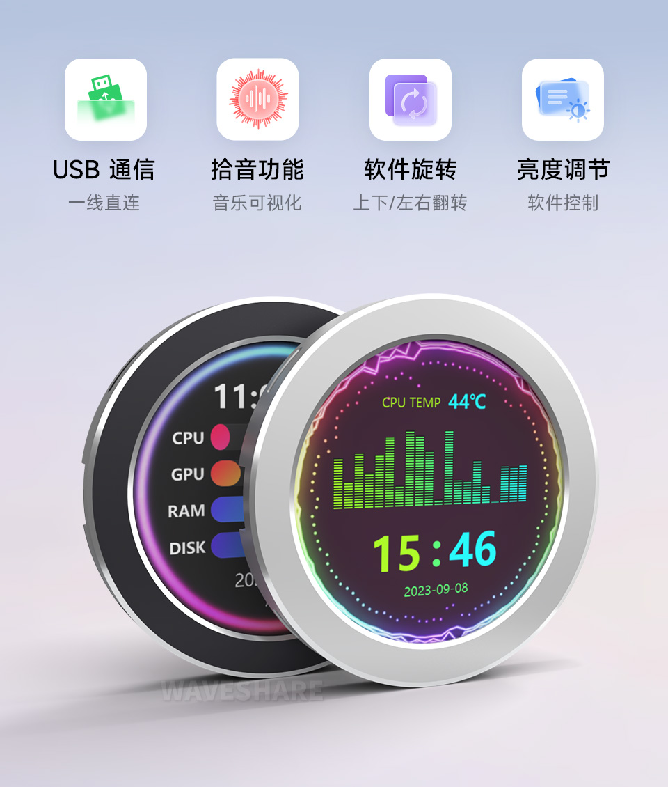 USB 水冷屏