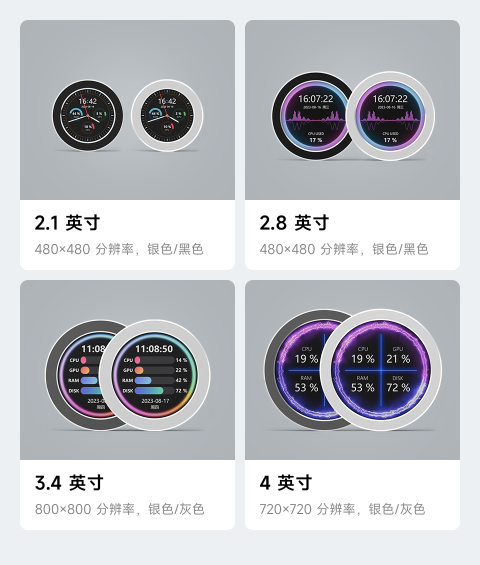 USB 水冷屏