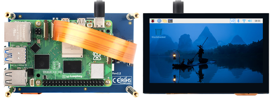 4.3 英寸 DSI QLED 触控屏