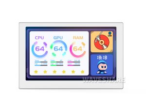 5寸USB机箱副屏 桌搭氛围屏 RGB氛围屏 IPS屏 800×480分辨率 带拾音功能 Type-C通信接口 CNC金属银色外壳