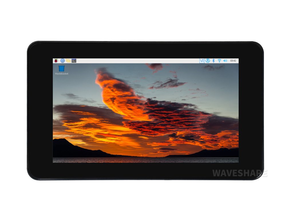 7寸电容触控屏 800×480像素 DSI通信 IPS显示面板 5点触控 带外壳