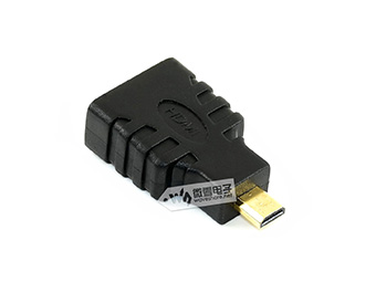 HDMI公口转Micro HDMI母口转接头正面