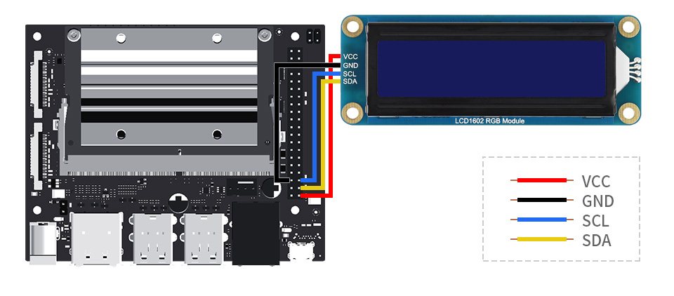 LCD1602 彩色背光液晶屏引脚排列介绍