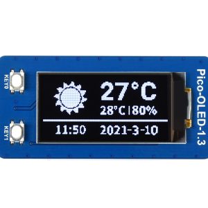 1.3寸Pico OLED显示屏模块64×128像素 I2C/SPI通信