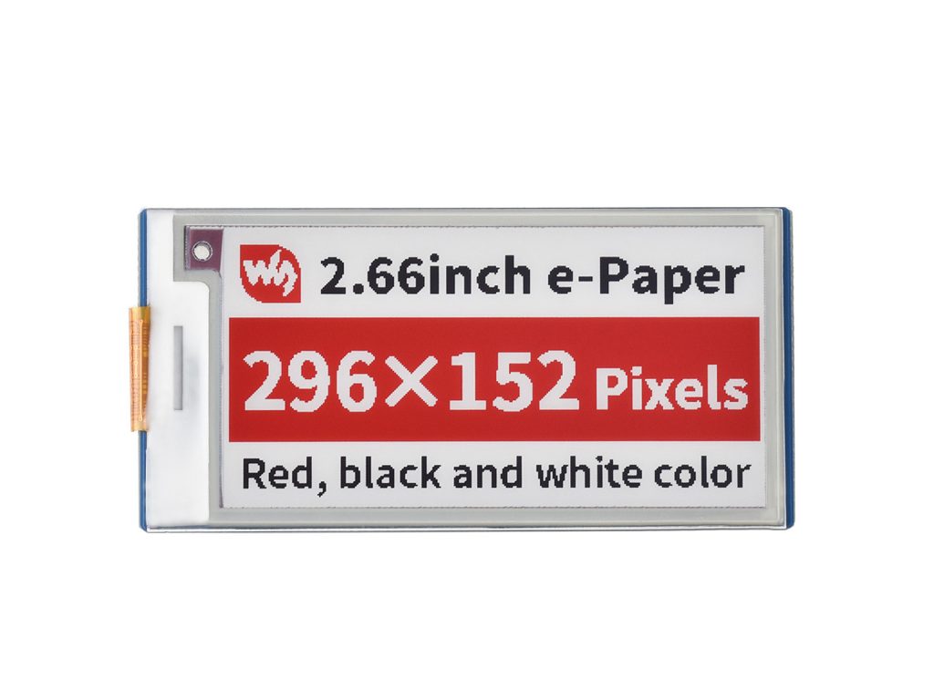 2.66寸Pico红色电子墨水屏扩展板 e-paper 296×152分辨率 SPI通信