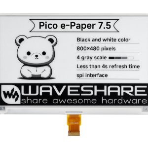 7.5寸电子墨水屏Pico扩展板 e-Paper 800×480分辨率 SPI通信