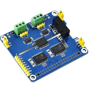树莓派双通道隔离型CAN总线扩展板 MCP2515与SN65HVD230双芯片组合方案 内置多种保护电路