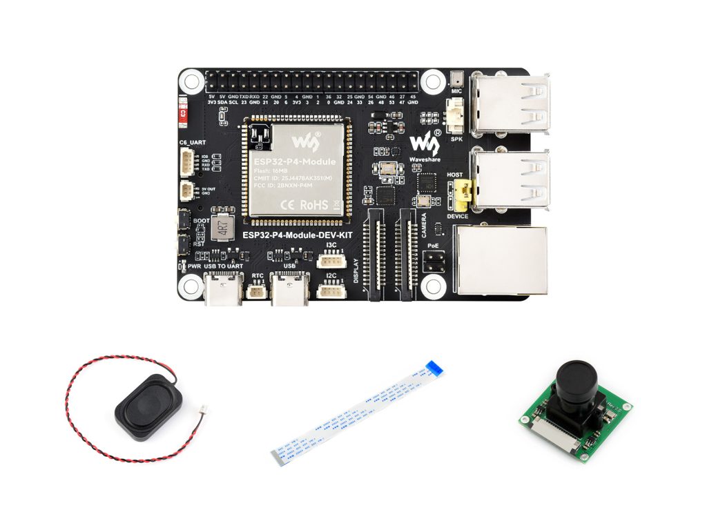 ESP32-P4-Module 开发板 基于 ESP32-P4NRW32X 和 ESP32-C6 的高性能开发板 支持 Wi-Fi6 和 Bluetooth5/BLE 开发板套餐A