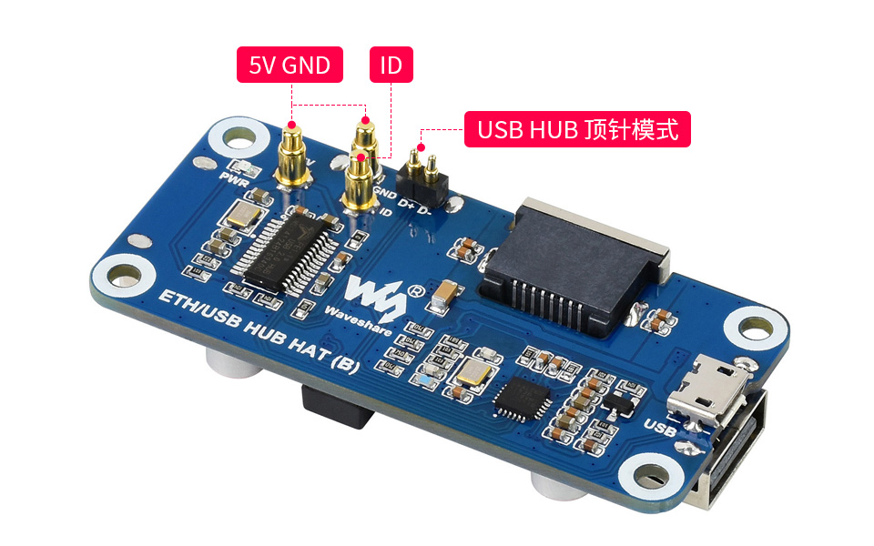 树莓派ETH/USB HUB扩展板B型