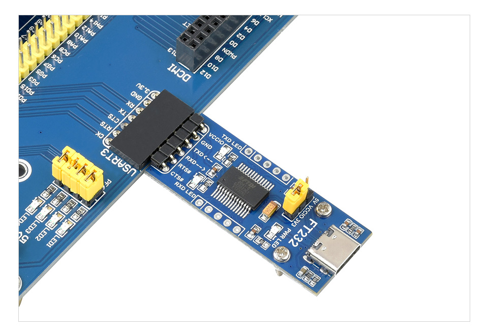 USB Type C 转UART(TTL) 通用串口通信模块 接线说明
