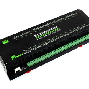 30路以太网继电器模块 Modbus RTU/TCP协议 以太网通信PoE 带多种隔离保护电路 工业级导轨式外壳