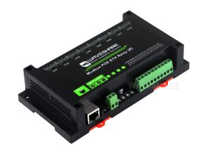 8路以太网带开关输入继电器模块 Modbus RTU/TCP协议 PoE以太网通信 带多种隔离保护电路 工业级导轨式外壳