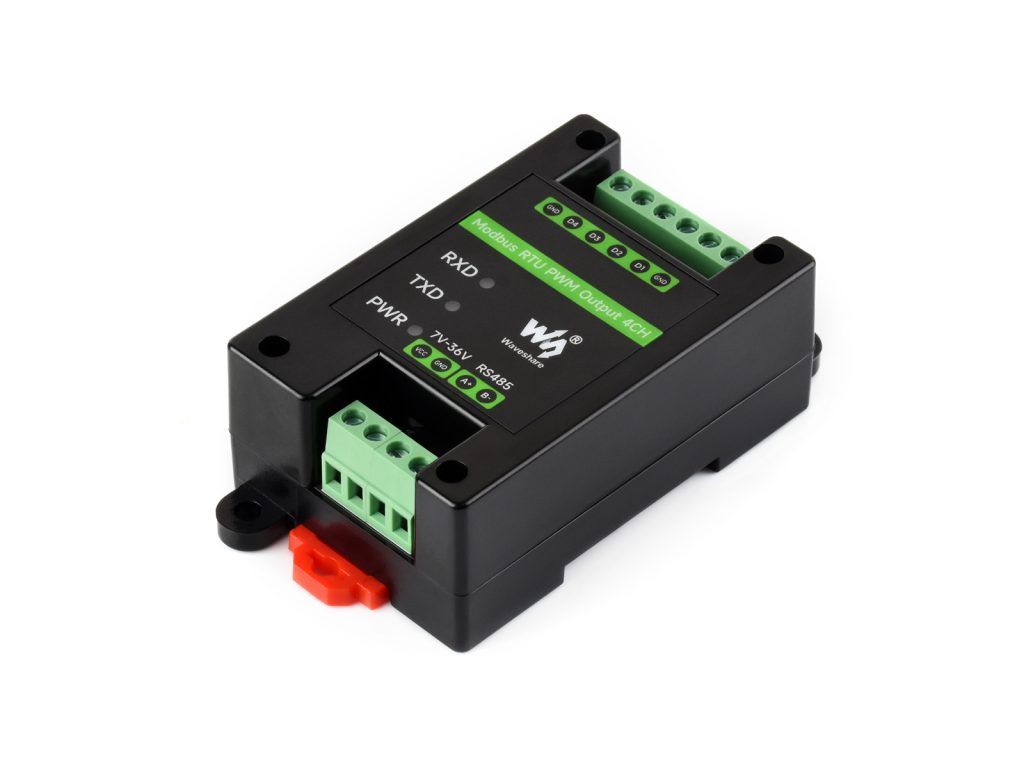 工业级 4 路 PWM 脉冲输出模块 采用 Modbus RTU 协议 RS485 接口 频率占空比可调 带多种隔离保护电路