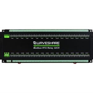 Modbus RTU 32路继电器模块 RS485接口 带多种隔离保护电路 工业级 导轨式外壳