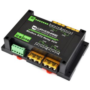 4 路 RS485 大电流继电器模块 Modbus RTU 协议 外置 LED 指示灯 带多种隔离保护电路 工业级导轨式外壳
