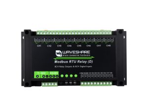 Modbus RTU 8路RS485带开关输入继电器模块 RS485接口 带多种隔离保护电路 工业级 7~36V供电