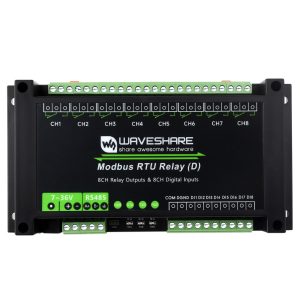 Modbus RTU 8路RS485带开关输入继电器模块 RS485接口 带多种隔离保护电路 工业级 7~36V供电