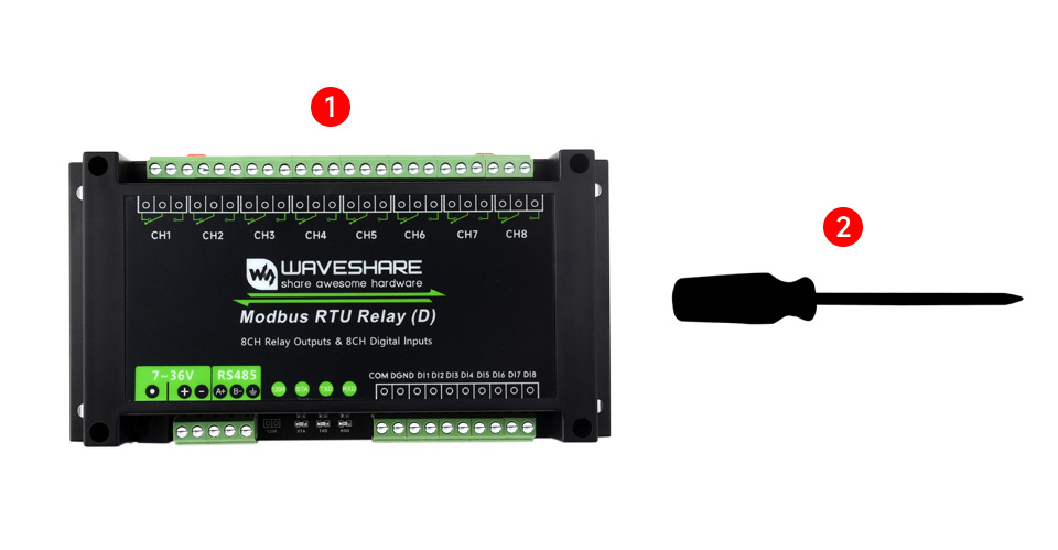 Modbus RTU Relay (D) 配置清单