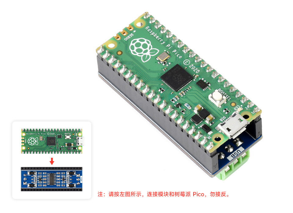 双通道 RS232 Pico 扩展板基于树莓派 Pico 接口设计