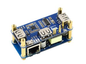 树莓派PoE以太网供电3路USB HUB扩展板集线器