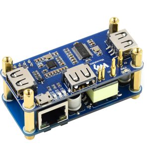树莓派PoE以太网供电3路USB HUB扩展板集线器