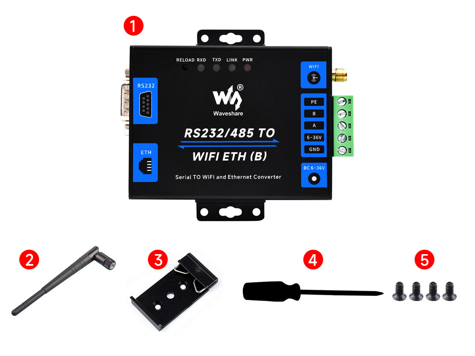 RS232/485 TO WIFI ETH (B) 配置清单