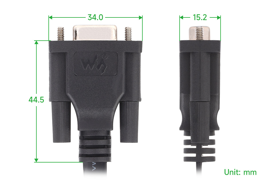 RS232 转 RJ45 Console 调试线产品尺寸