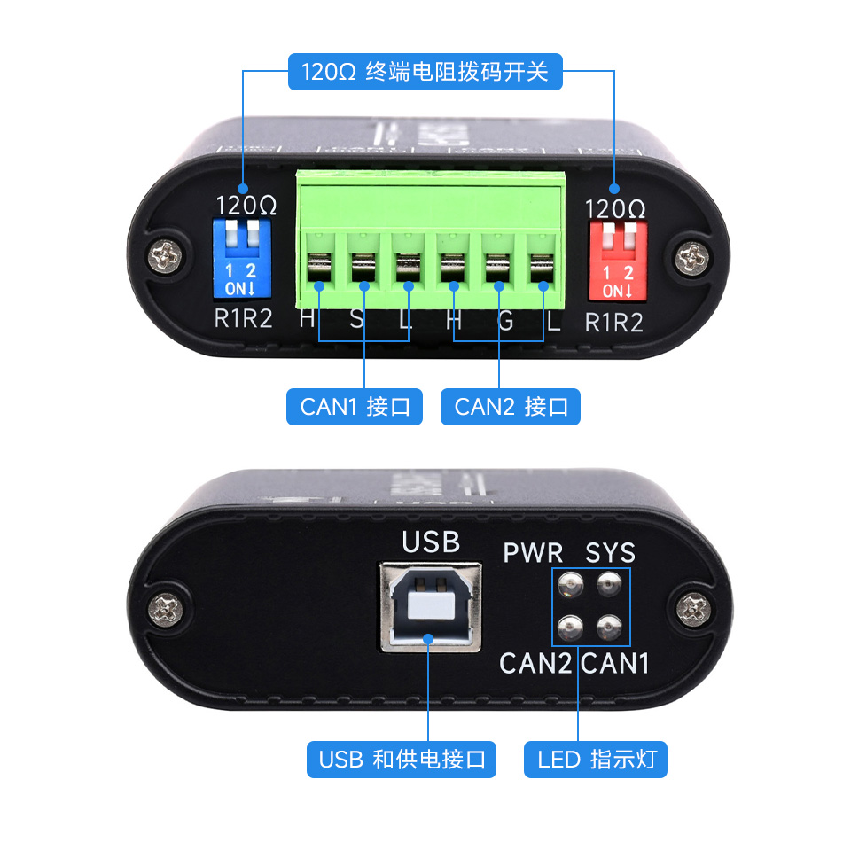工业级 CAN/CAN FD 总线数据分析仪