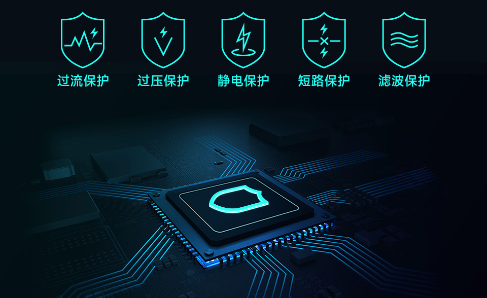 工业级多功能 USB 集线器多重保护电路