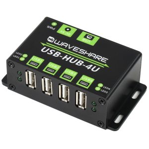 工业级4路USB2.0多接口集线器 拓展hub转接器【不含电源适配器】