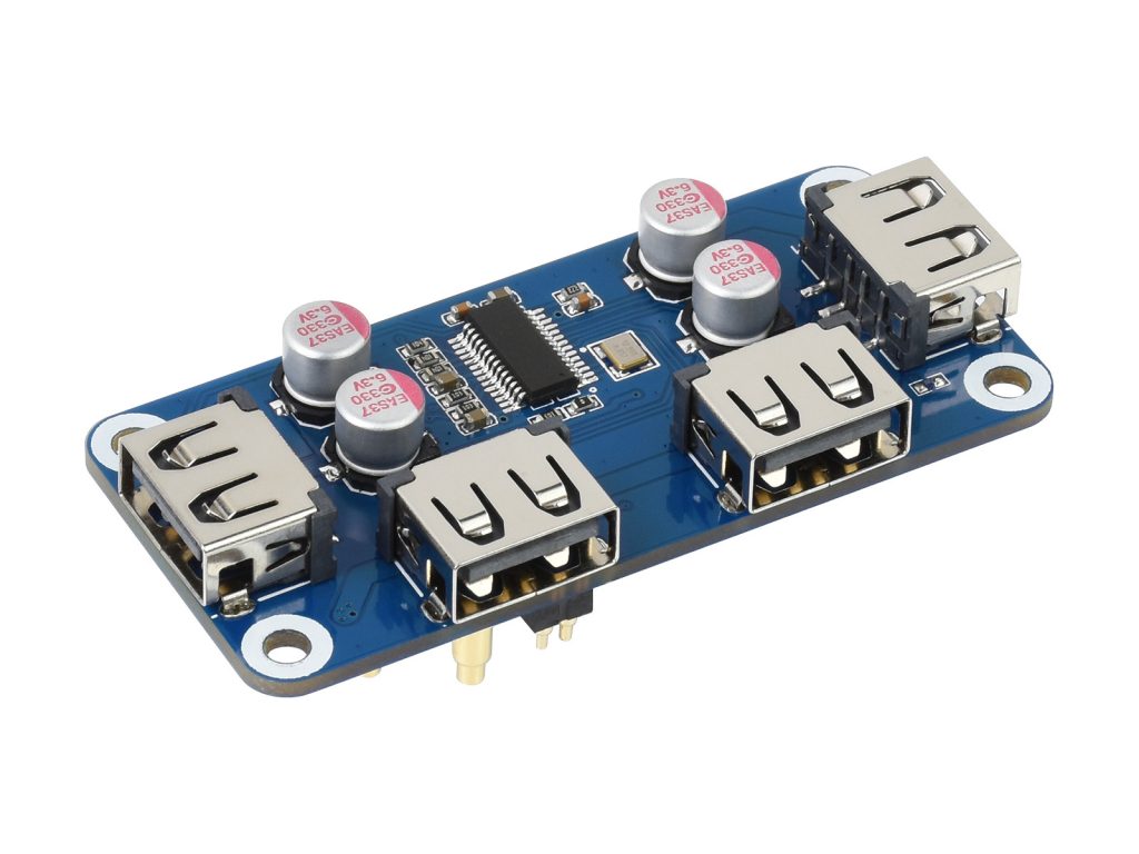 树莓派4路USB2.0扩展板 HUB集线器