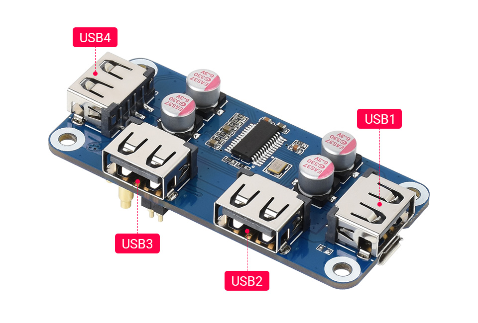 树莓派 USB HUB扩展板B型