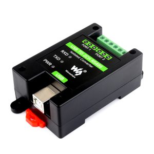 USB转2路RS485工业级隔离型转换器 原装FT2232HL芯片通信稳定可靠 多种保护电路 支持挂壁和导轨安装