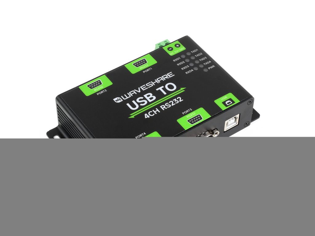 工业级隔离型USB转4路RS232转换器 原装FT4232HL多系统兼容支持Mac、Linux、Android、Windows支持壁挂