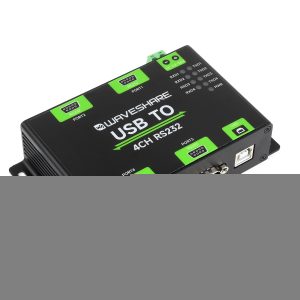 工业级隔离型USB转4路RS232转换器 原装FT4232HL多系统兼容支持Mac、Linux、Android、Windows支持壁挂
