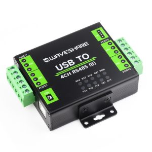 工业级隔离型USB转4路RS485转换器 通用串口通信 CH344L芯片方案 多种保护电路 多系统兼容 铝合金外壳 支持壁挂和导轨安装