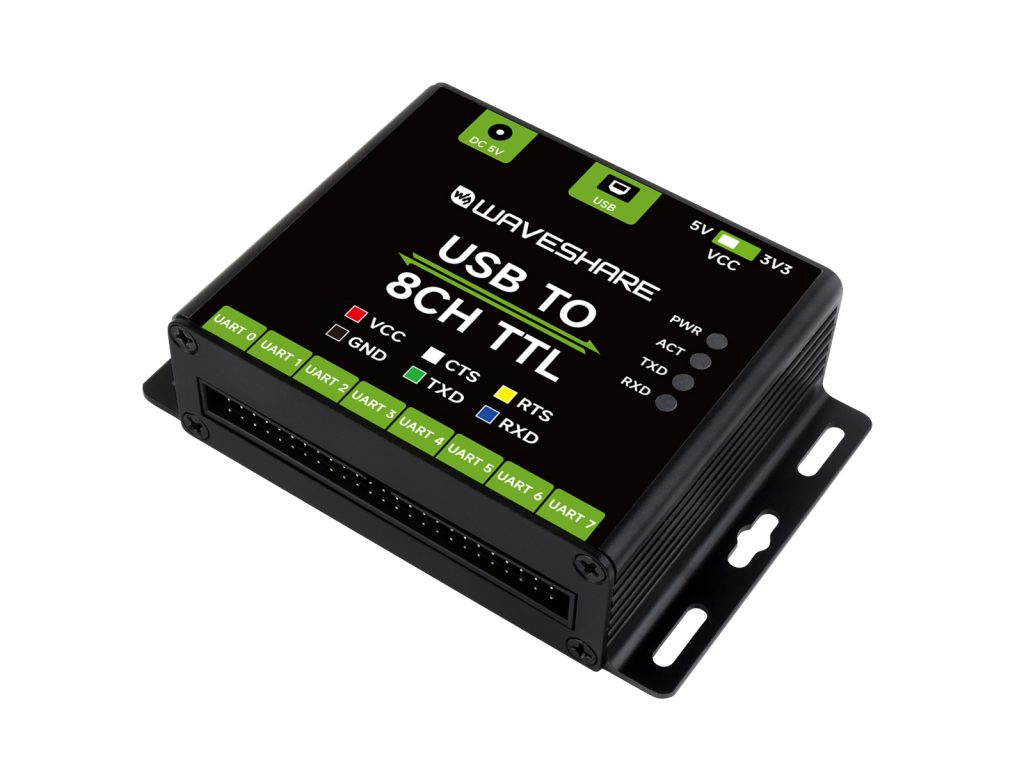 工业级 USB 转 8 路 TTL UART 通用串口通信 多种保护电路 多系统兼容