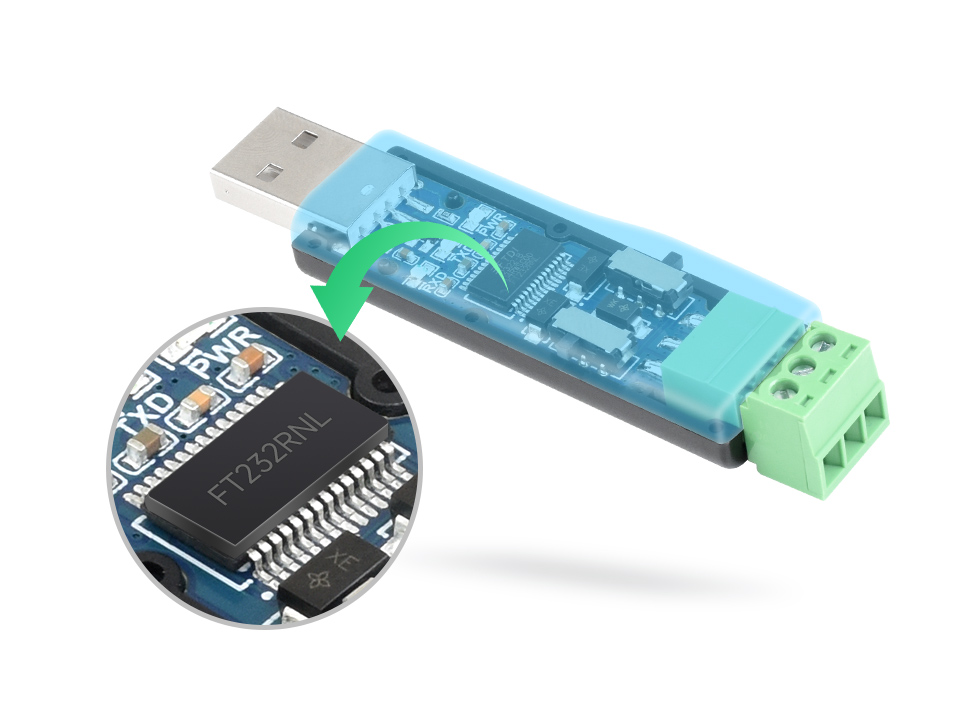 USB 转 RS232/485 串口转换器原装芯片
