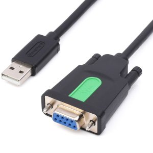 工业级USB转RS232串口线 USB Type A转DB9母头 原装FT232RNL芯片 线长1.5m 串口数据线