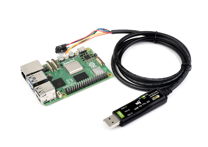 通过 SH1.0 3PIN 接口接入 PI5 Debug 接口